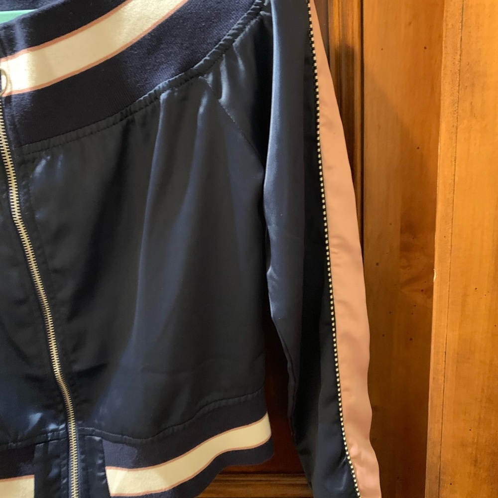 Satin zip jacket. - Picture 3 of 5